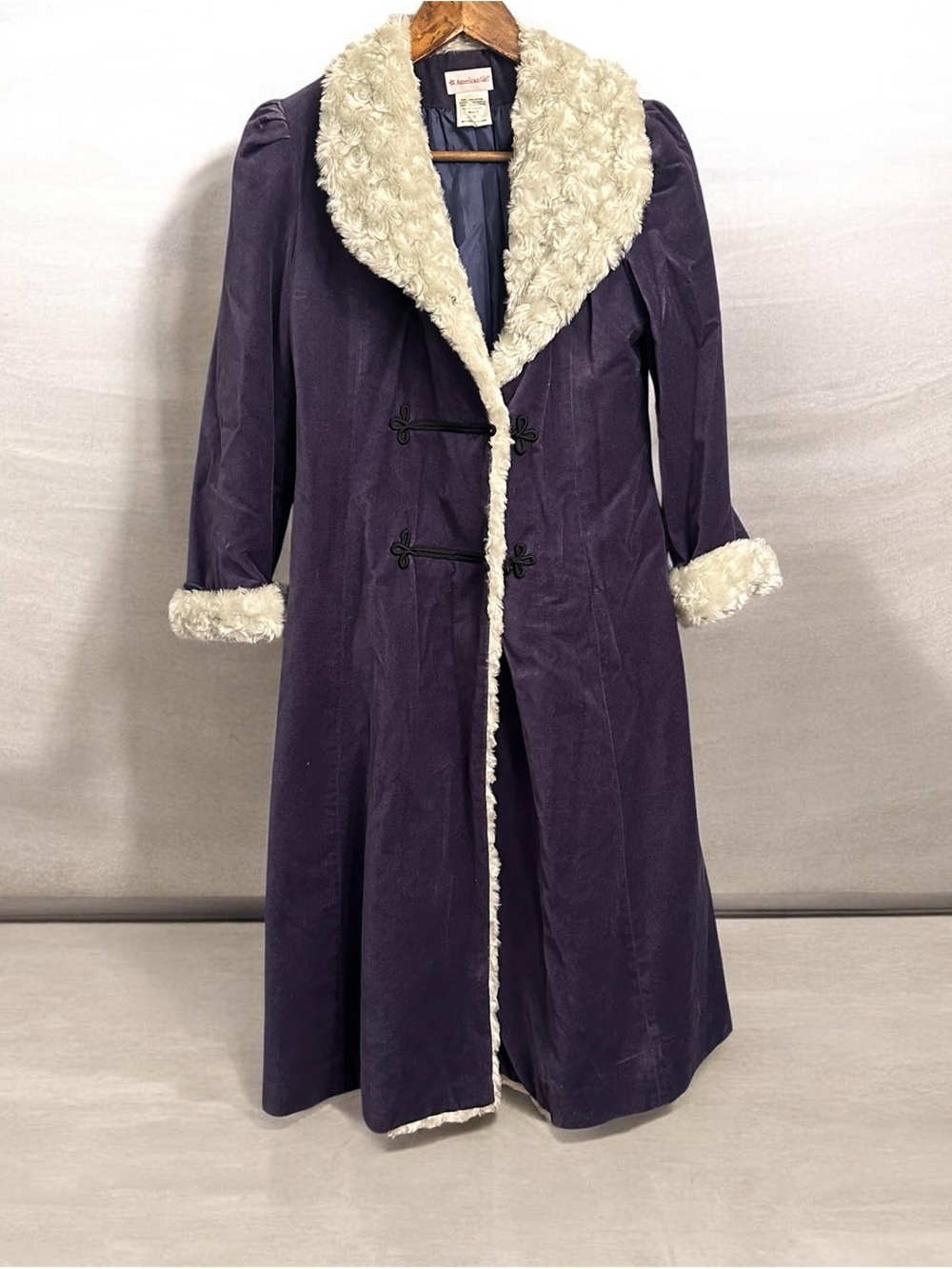 American Girl Dress Like Your Doll Samantha Holiday Purple Velvet Coat Size 12